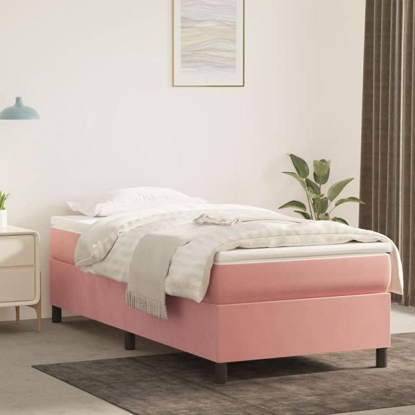 vidaXL Bettgestell Rosa 90x190 cm Samt, 3121095, 8720287237563