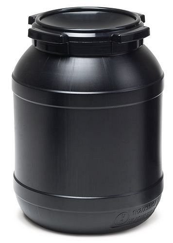 DENIOS Weithalsfass WH-UV 15, mit UV-Schutz, 15 Liter, schwarz, 179662