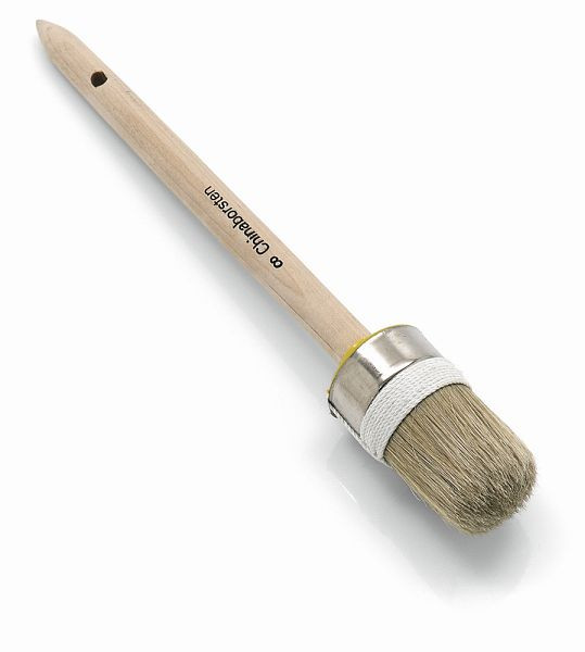 Nölle Industrie-Ringpinsel, helle Borstenmischung Größe 14, Borstenlänge 72 mm, Fadenvorband einfach, VE: 6 Stück, 52614