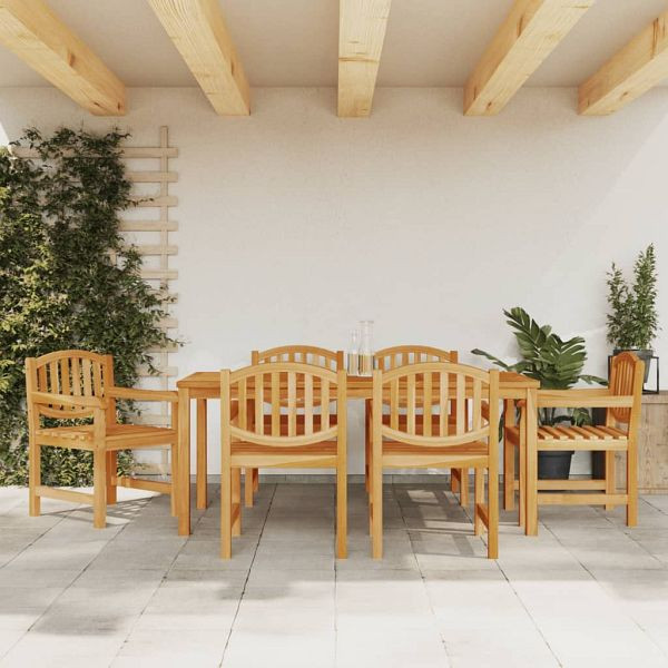vidaXL 7-tlg. Garten-Essgruppe Massivholz Teak, 3157934