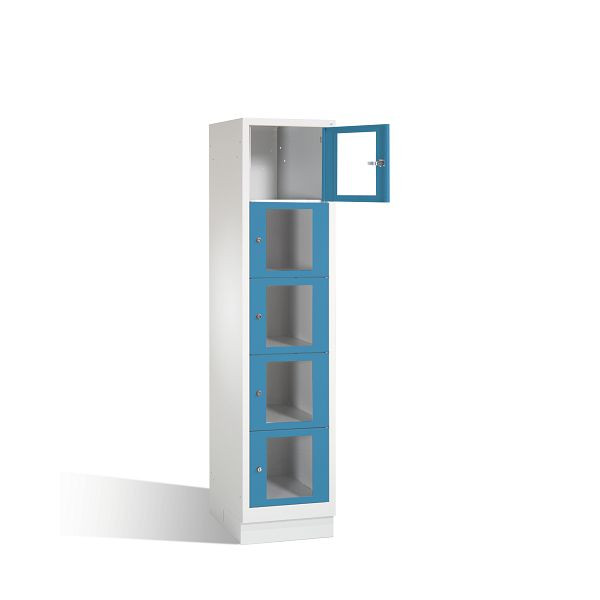 C+P Schließfachschrank Classic, H1800xB420xT500mm, Farbe: Lichtgrau / Lichtblau, 8020A125 S10003