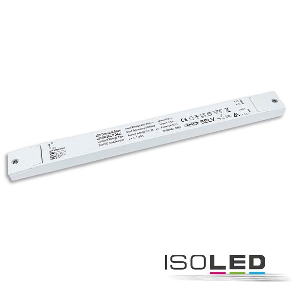 ISOLED LED PWM-Trafo 24V/DC, 0-60W, ultraslim, Push/DALI-2 dimmbar, SELV, 116046