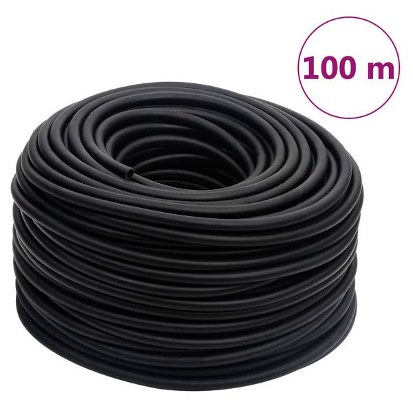 vidaXL Hybrid-Luftschlauch Schwarz 0,6" 100 m Gummi und PVC, 154500