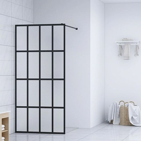 vidaXL Duschwand für Walk-in Dusche Mattes Sicherheitsglas 140x195 cm, 145688