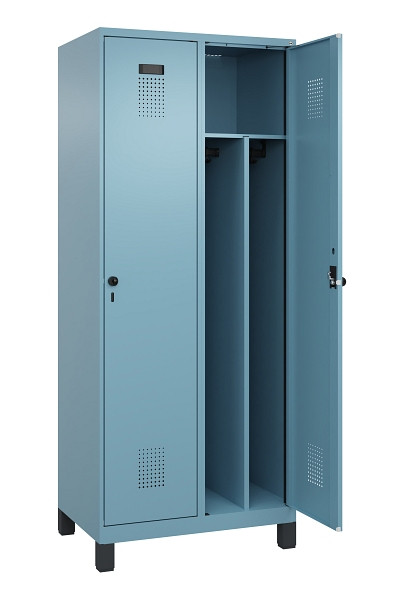 C+P Spind Evolo PLUS, mit Füßen, 2 Abteile, 1950x800x500mm, 0010/0010, Verschluss Drehriegel, 049010-22F S10021