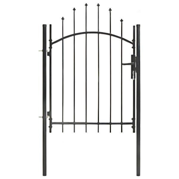 vidaXL Gartentor Stahl 1x1,75 m Schwarz, Schwarz, 143059