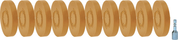 KS Tools Gummi-Radierteller, 88mm, 10er Pack, Aufnahme in Zoll: 1/4 ", 515.5486