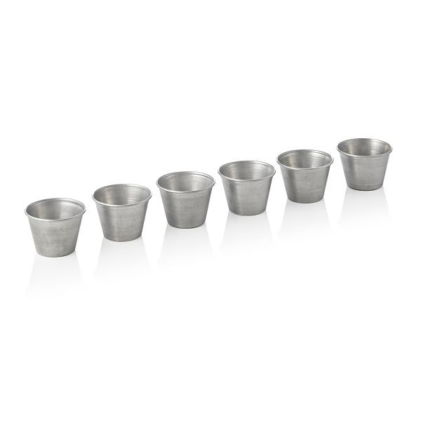 WAS Dipschale Set STEEL & STYLE VINTAGE, Ø 6 cm, 60 ml, Chromnickelstahl, VE: 6 Stück, 2049006