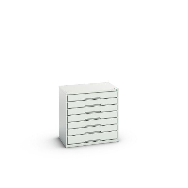 bott verso Schubladenschrank, mit 7 Schubladen, BxTxH: 800 x 550 x 800 mm, Lichtgrau / Lichtgrau, 16925115.16