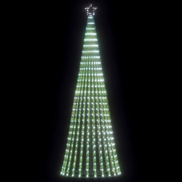 vidaXL Weihnachtsbaum Kegelform 475 LEDs Kaltweiß 247 cm, 4016397