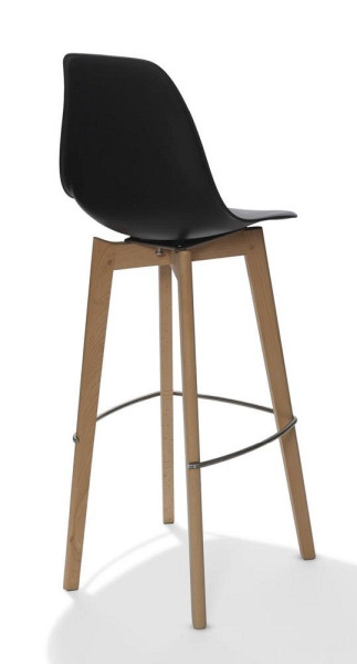 Deskin Barhocker DIANO FLEX, Dekor: Schwarz, Gestellfarbe: Buche, BxHxT: 470 x 1190 x 530 mm, 348710