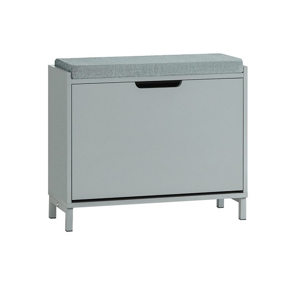 SoBuy Schuhbank mit einer Tür Hellgrau 60x24x52cm, Modern, FSR151-K-HG