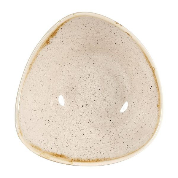 Churchill Stonecast Dreieckige Schalen, Muskatcreme, 185 mm, VE: 12 Stück, DW370