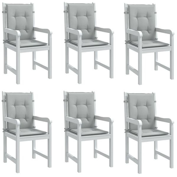 vidaXL Niedriglehner-Auflagen 6 Stück Melange Hellgrau 100x50x4cm Stoff, 4002447