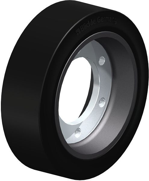 Blickle GEVA 405/6 Rad aus Elastik-Vollgummi, Schwarz, 754444