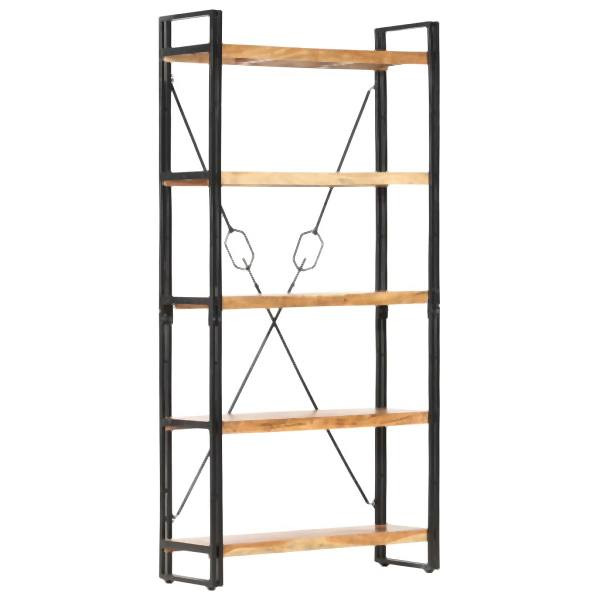 vidaXL Bücherregal 5 Fächer 90 x 30 x 180 cm Massivholz Akazie, 286587