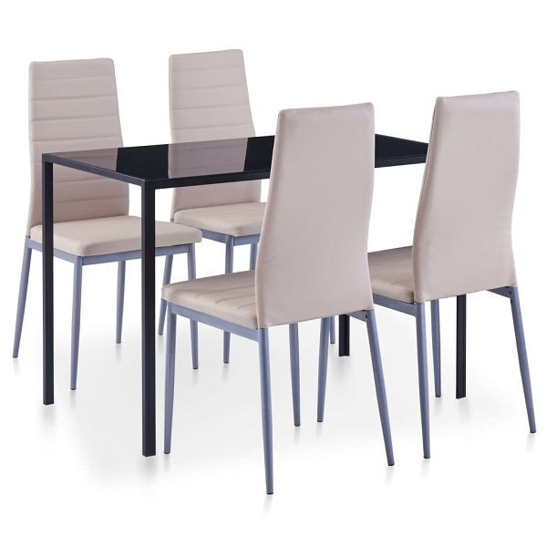 vidaXL 5-teilig Essgruppe Cappuccino-Braun, 281701, 8719883599021