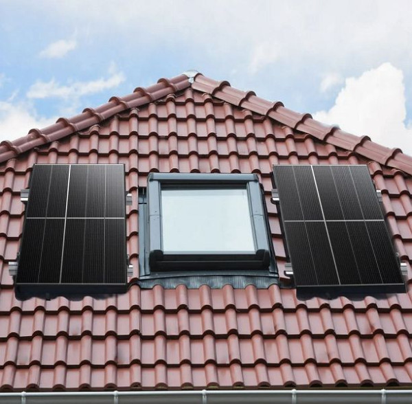 priwatt Solarmodule priRoof Duo Einzelmontage - 600W Wechselrichter - 5m Schukokabel, DP1003101