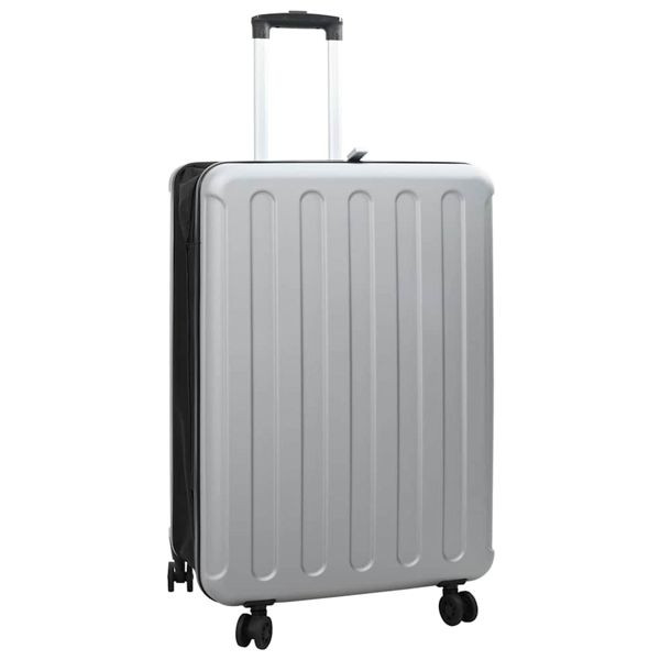vidaXL Koffer mit Schloss Silber 50 x 30 x 76 cm ABS Kunststoff, 42006236