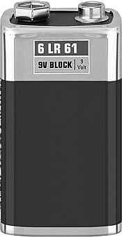 Iwetec Batterie Block 6LR61 9V, 744004