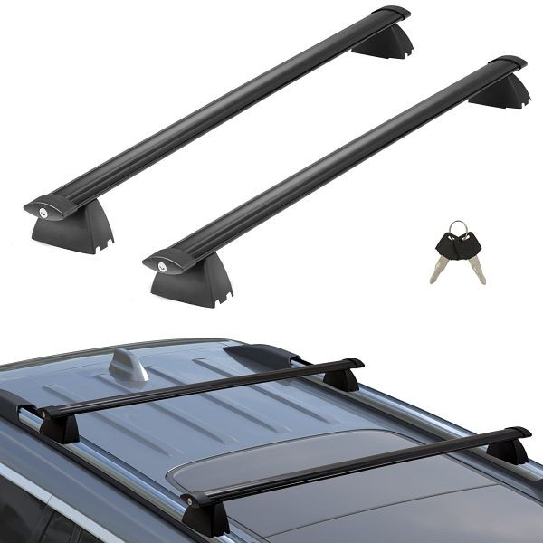 VEVOR Schwarze Dachträger-Querstangen, Kompatibel Jeep Grand Cherokee 2011–2021, Gerillte Seitenschienen, 90 kg Tragkraft, Aluminium, CDHGJZSKJPDQHW9Q7V0