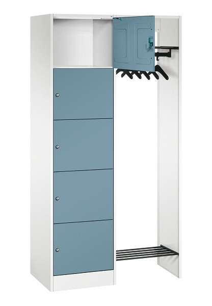 C+P Offene Garderobe Serie 8070, H1950xB960xT480mm, 9016/0010, 82700-00 S10136