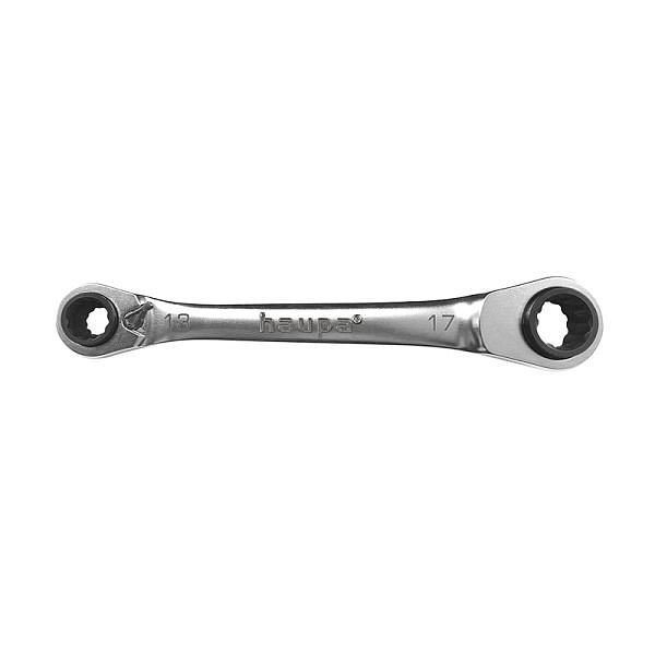 Haupa Ratschenschlüssel 4 in 1, Schlüsselweite: 8 bis 13 mm, 110780