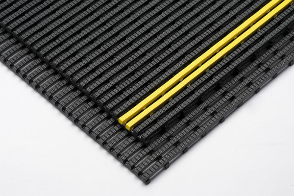 EHA Industriematte +11, schwarz/gelb, 10m-Standardrolle, Breite 120 cm, 90099