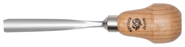 Kirschen Kerbschnitzbeitel mit Birnenheft, gerade, mit flacher Höhlung, 10 mm, 5606010