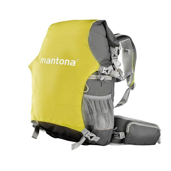 Mantona Kamerarucksack elementsPro 30 V2, Grün, 300 x 180 x 480 mm, Outdoor, mit ergonomischem Tragesystem, atmungsaktiver Polsterung, 1022510