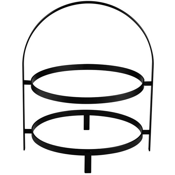 APS Serviergestell THE GRID - Metall schwarz, 29,5 x 26,5 cm, für 2 Teller Ø 26 cm, 19181
