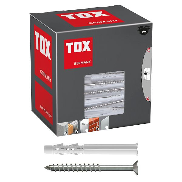 TOX Allzweck-Rahmendübel Tetrafix XL 6x65 mm + Schraube, VE: 50 Stück, 021101051