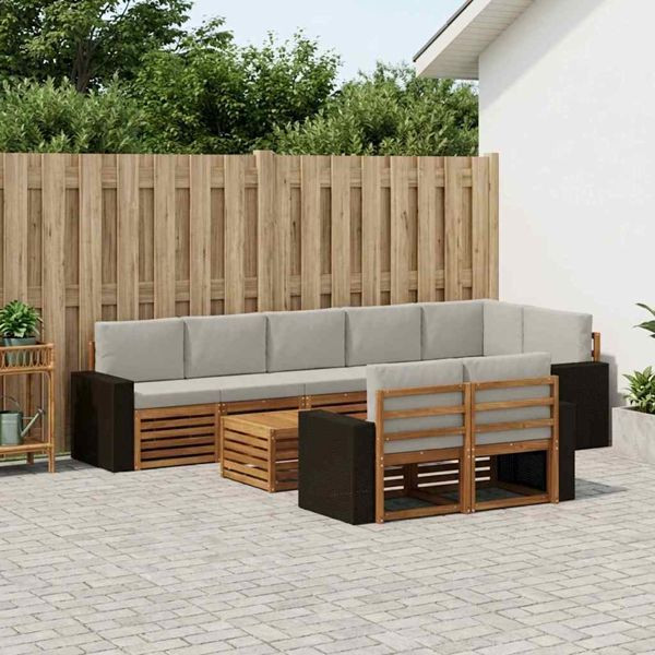 vidaXL Sofagarnituren Massivholz Akazie, 3384542, 8721288692818