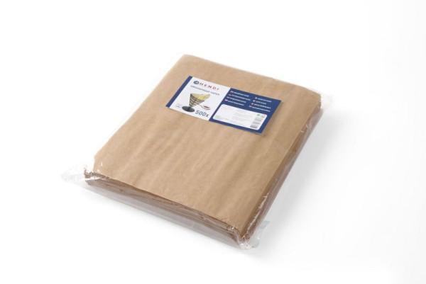 Hendi Einschlagpapier, fettdicht, VE: 500 Stück, 250 x 200 mm, Beige, 678138