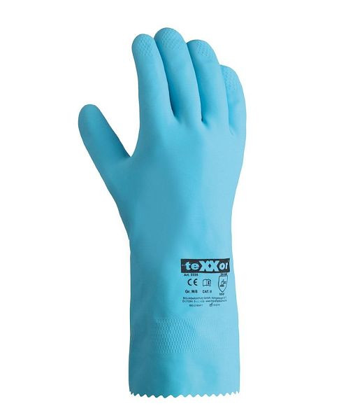 teXXor Haushaltshandschuhe NATURLATEX, blau, Größe: 8, VE: 12 Paar, 2225-8