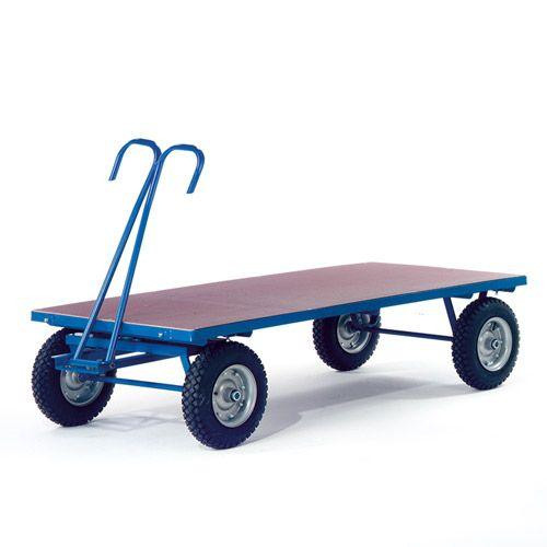 Rollcart Handpritschenwagen ohne Bordwände (2700x1250), Tragkraft: 1500 kg, Vollgummi, 15-06251