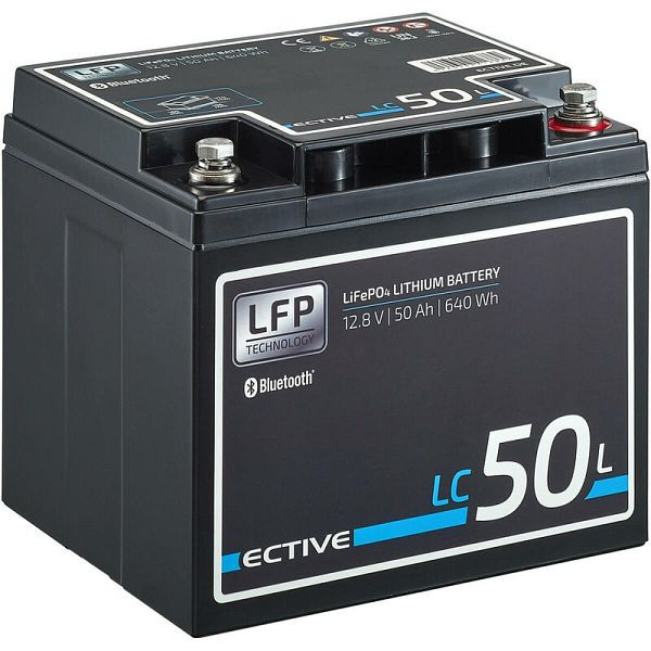 ECTIVE LC 50L BT 12V LiFePO4 Lithium Versorgungsbatterie 50 Ah, TN3632
