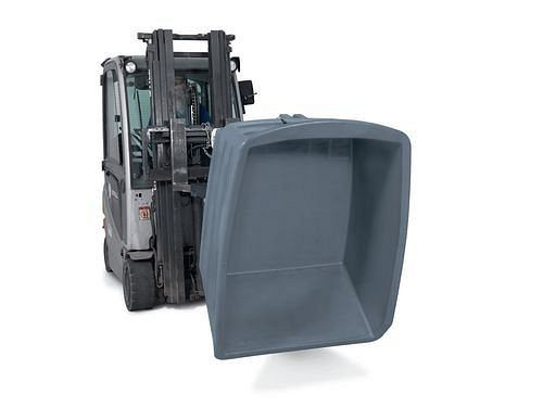 DENIOS Kippbehälter Schwerlast aus Polyethylen (PE), 1000 Liter Volumen, grau, 201364