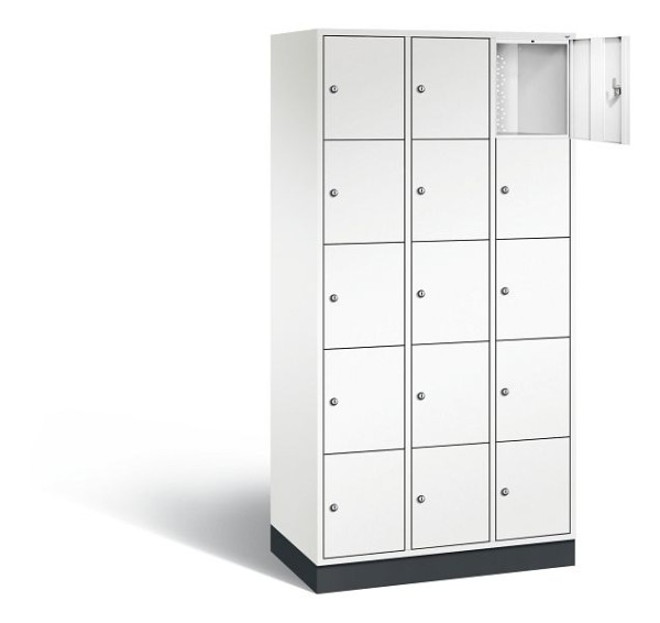 C+P Schließfachschrank Intro, H1950xB920xT490mm, Farbe: Verkehrsweiß, 8570-301 S10211