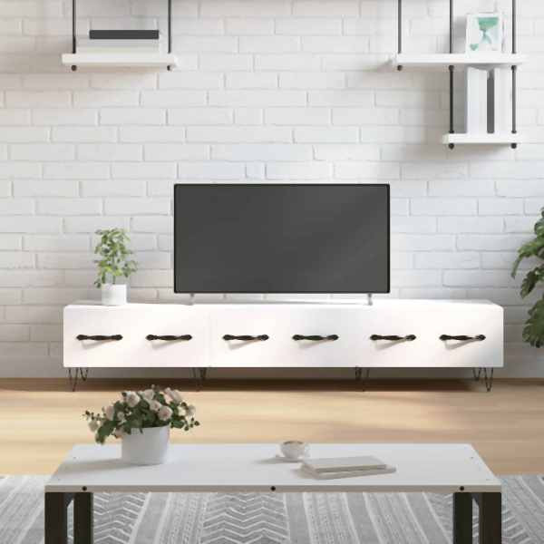 vidaXL TV-Schrank Weiß 150x36x30 cm Holzwerkstoff, 829148