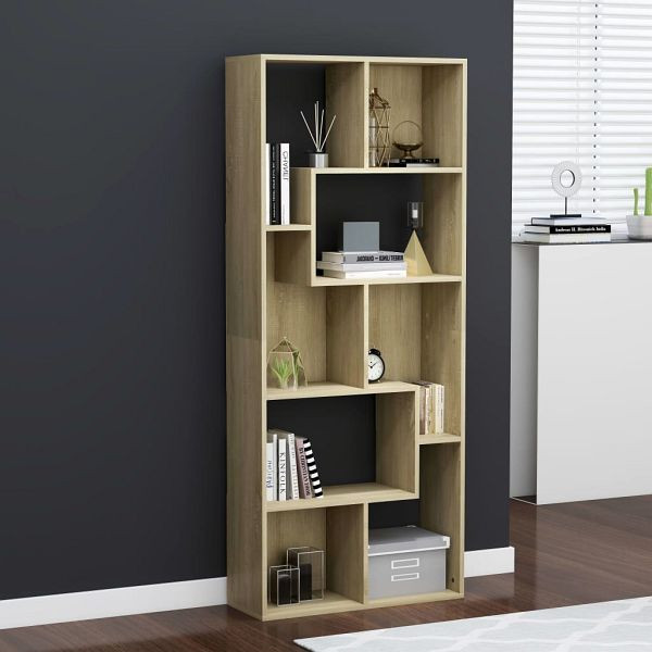 vidaXL Bücherregal Sonoma-Eiche 67x24x161 cm Holzwerkstoff, 801880