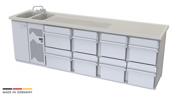 hefa Theke Novis 29V/2L-ZZZZ, Abmaße: 950 x 2.900 x 650/700 mm, Novis 29V/2L-ZZZZ