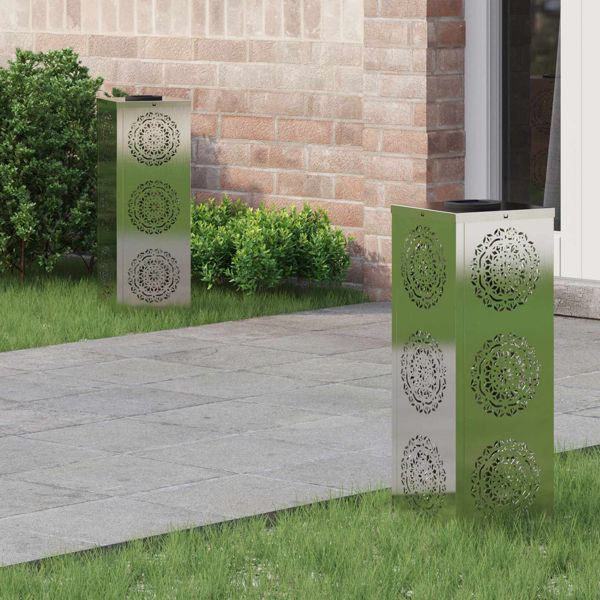 vidaXL Solar LED Weg Licht 2 pcs Rostig Wetterfeststahl, 879783