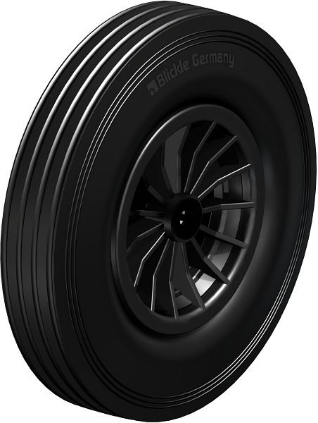 Blickle VPP 400/25R Rad aus Vollgummi, Schwarz, 263137