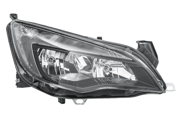 HELLA Halogen/FF-Hauptscheinwerfer, für u.a. Opel Astra J (P10), schwarz, ECE, für Rechtsverkehr, rechts, 1EG 010 011-361