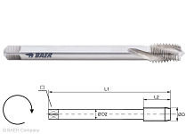 BAER HSSE Maschinengewindebohrer 15° RSP - M 18 x 2,5 - DIN 376 langspanende Werkstoffe, 110608018