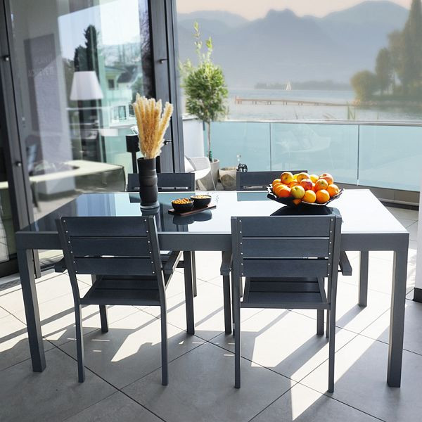 HOME DELUXE Sitzgruppe Garten SOL MADERA - Tisch & 8 Stühle, 40172