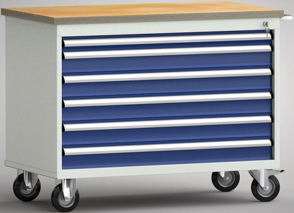 KLW Profi-Werkbank - 1060 x 620 x 840 mm L x T x H ohne Rückbrett, 50EA/100EA/100EA/100EA/100EA/100EA, WP828N-1060M30SE7020