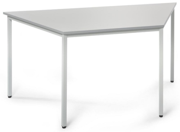 Deskin Besprechungstisch BASE-MODUL, Platte/Gestell Lichtgrau RAL 7035, bis zu + 10 mm verstellbar, B 1600/ 800 x T 690 x H 720 mm, 217248