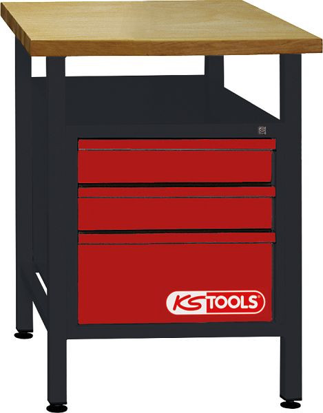 KS Tools Werkbank mit 3 Schubladen, H840xB600xT600mm, 865.0010